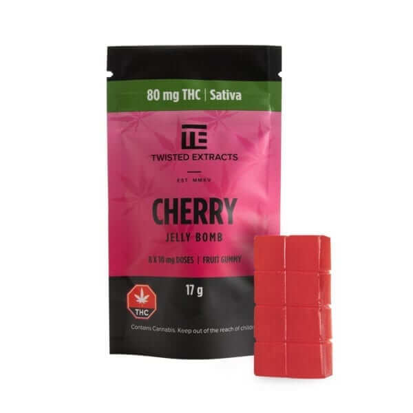 Twisted Extracts Cherry Jelly Bomb 80 mg THC